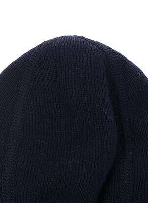 Bonnet finition bords-côtes bleu MAXIMO enfant