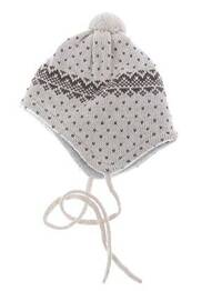 Bonnet fermeture liens à nouer beige MAXIMO enfant