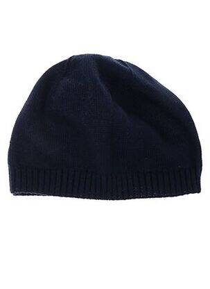 Bonnet finition bords-côtes bleu MAXIMO enfant