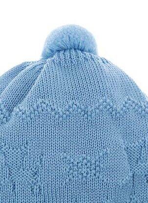 Bonnet fermeture liens à nouer bleu MAXIMO garçon