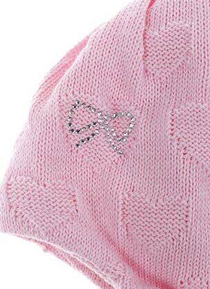 Bonnet fermeture liens à nouer rose MAXIMO fille