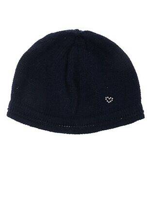 Bonnet maille fine bleu MAXIMO fille