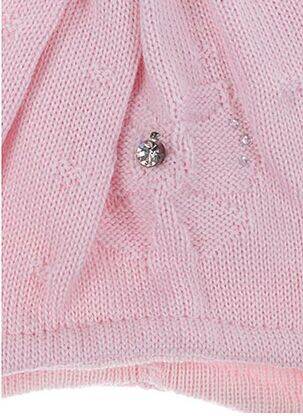 Bonnet fermeture liens à nouer rose MAXIMO fille