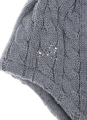 Bonnet fermeture liens à nouer gris MAXIMO fille