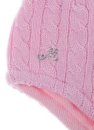 Bonnet fermeture liens à nouer rose MAXIMO fille