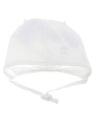 Bonnet fermeture liens à nouer blanc MAXIMO enfant