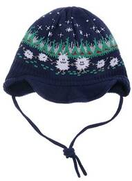 Bonnet imprimé fantaisie bleu MAXIMO garcon