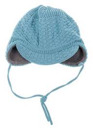 Bonnet fermeture liens à nouer bleu MAXIMO garcon
