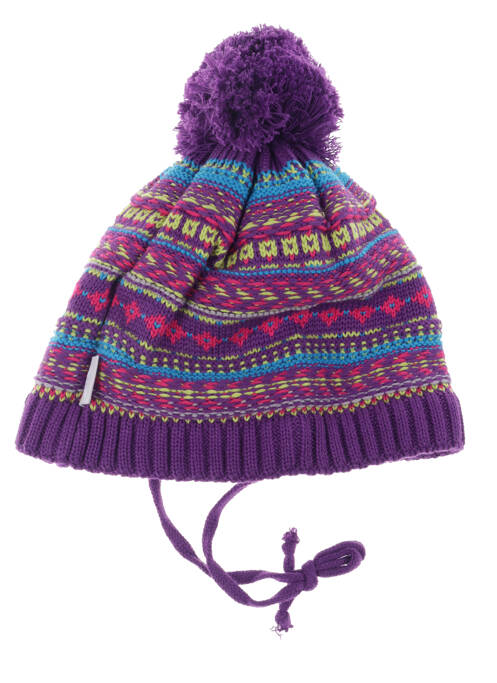 Bonnet empiècements violet PUSBLU fille