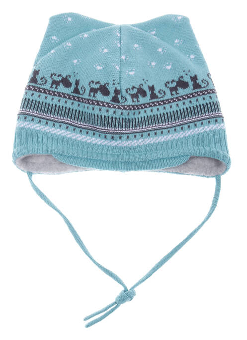 Bonnet imprimé fantaisie bleu MAXIMO garcon