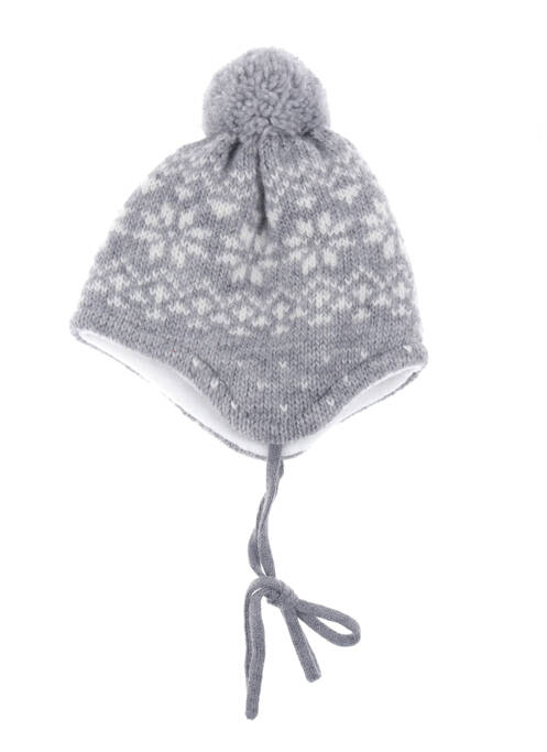 Bonnet fermeture liens à nouer gris MAXIMO enfant
