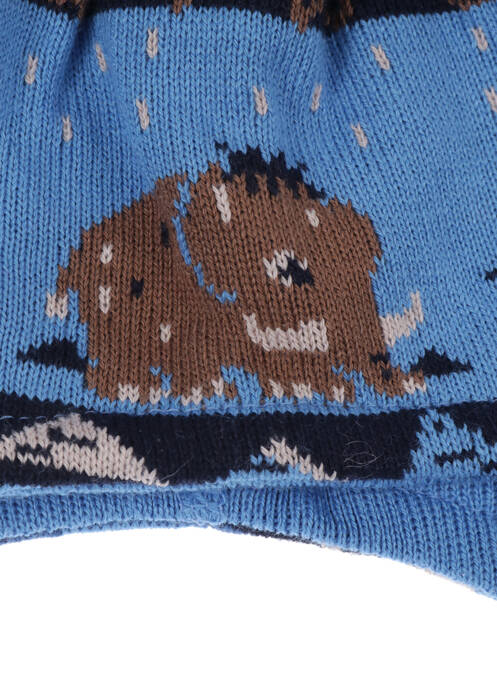 Bonnet imprimé fantaisie bleu MAXIMO garcon