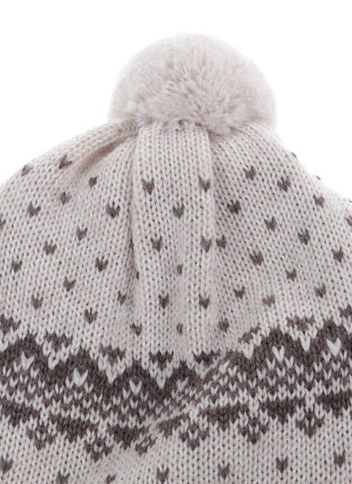 Bonnet fermeture liens à nouer beige MAXIMO enfant