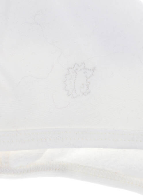 Bonnet fermeture liens à nouer blanc MAXIMO enfant