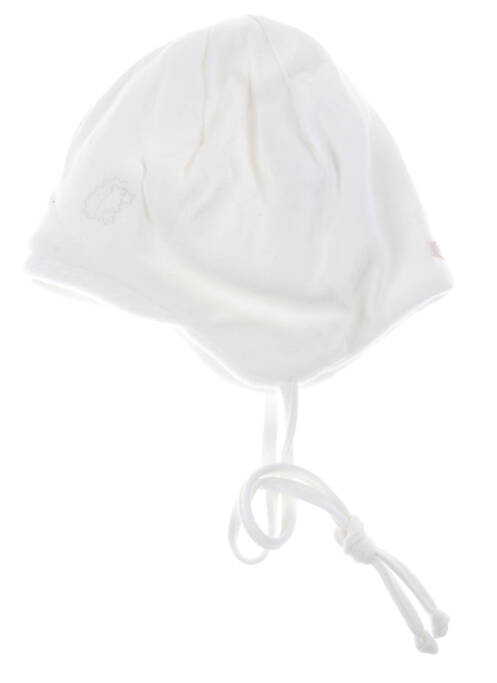 Bonnet fermeture liens à nouer blanc MAXIMO enfant