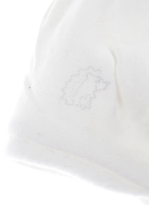 Bonnet fermeture liens à nouer blanc MAXIMO enfant
