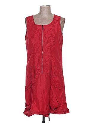 Robe mi-longue sans manche sans manche rouge ARELINE femme