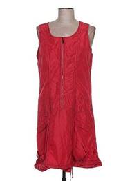 Robe mi-longue sans manche sans manche rouge ARELINE femme
