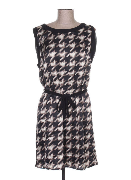 Robe mi-longue noir ARELINE pour femme