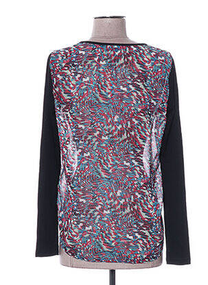 Blouse légère et transparente manches longues noir ARELINE femme
