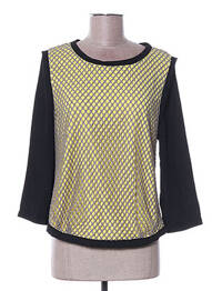 T-shirt coupe droite manches 3/4 jaune ARELINE femme
