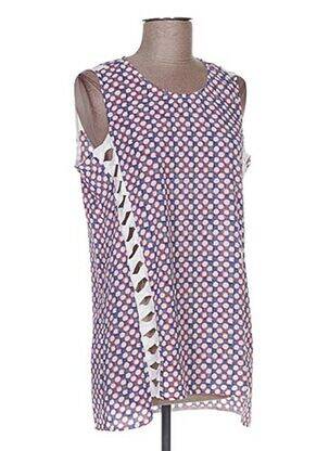 Tunique sans manche coupe fluide rouge ARELINE femme