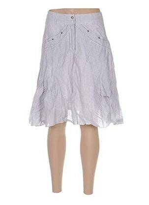 Jupe mi-longue coupe évasée gris ARELINE femme