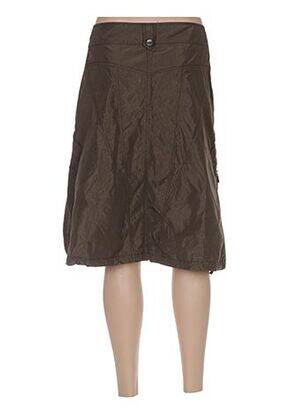 Jupe mi-longue taille normale vert ARELINE femme