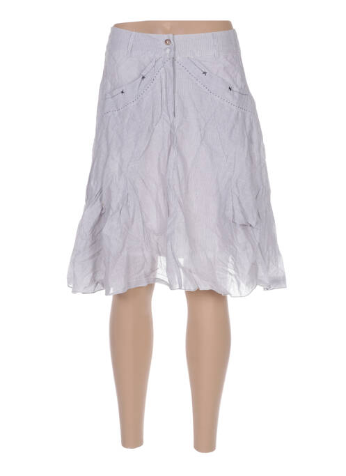 Jupe mi-longue coupe évasée gris ARELINE femme