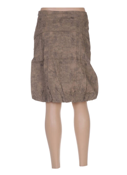 Jupe mi-longue marron ARELINE femme