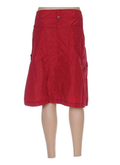 Jupe mi-longue rouge ARELINE femme