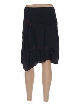 Jupe mi-longue stretch noir ARELINE femme