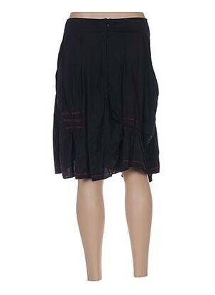 Jupe mi-longue stretch noir ARELINE femme