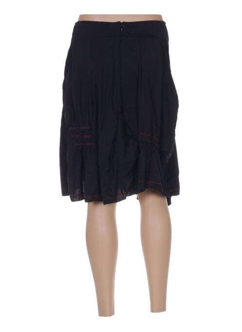 Jupe mi-longue stretch noir ARELINE femme