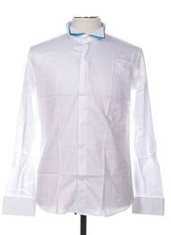 Chemise manches longues manches longues blanc AUTHENTIQUE homme