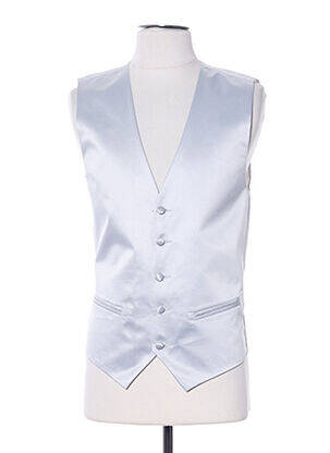 Gilet sans manche empiècements gris CLAUDE GABRIEL homme