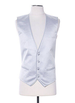Gilet sans manche empiècements gris CLAUDE GABRIEL homme
