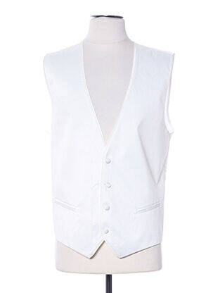 Gilet sans manche empiècements beige CLAUDE GABRIEL homme