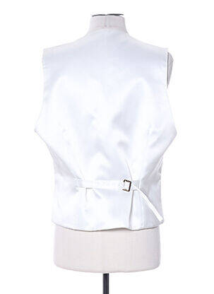 Gilet sans manche empiècements beige GREGE CREATION homme
