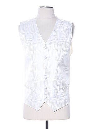 Gilet sans manche empiècements beige CLAUDE GABRIEL homme