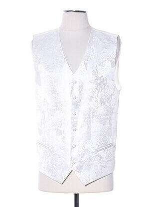 Gilet sans manche empiècements beige CLAUDE GABRIEL homme