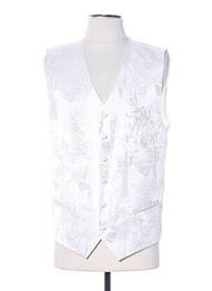 Gilet sans manche tissage satiné beige CLAUDE GABRIEL homme