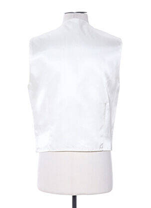 Gilet sans manche tissage satiné beige AUTHENTIQUE homme