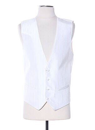 Gilet sans manche empiècements beige CLAUDE GABRIEL homme