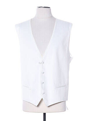 Gilet sans manche empiècements beige CLAUDE GABRIEL homme