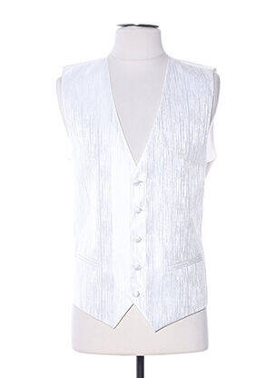 Gilet sans manche empiècements beige CLAUDE GABRIEL homme