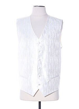 Gilet sans manche empiècements beige CLAUDE GABRIEL homme