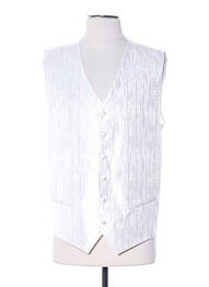 Gilet sans manche tissage satiné beige CLAUDE GABRIEL homme