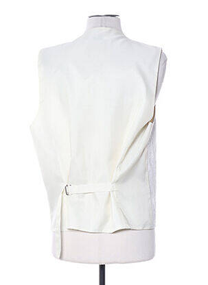 Gilet sans manche empiècements beige CLAUDE GABRIEL homme