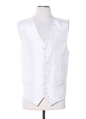 Gilet sans manche empiècements beige CLAUDE GABRIEL homme
